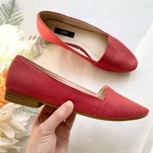 BDG Red Canvas Slip On Flats | Urban Outfitters